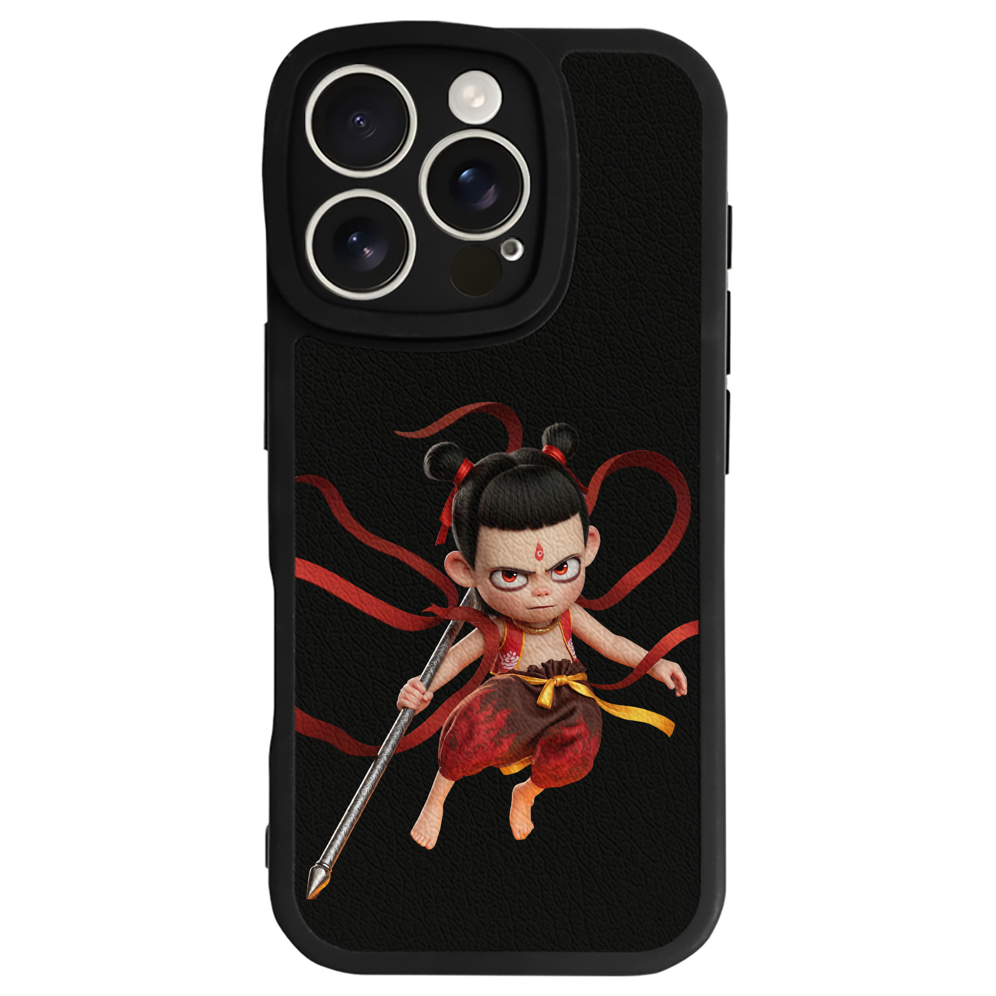 （画像用） Ne Zha 2 ナタ 魔童の大暴れ 【iPhone 16シリーズ対応】シリコンスマホケース（レザー調） 材質：シリコン